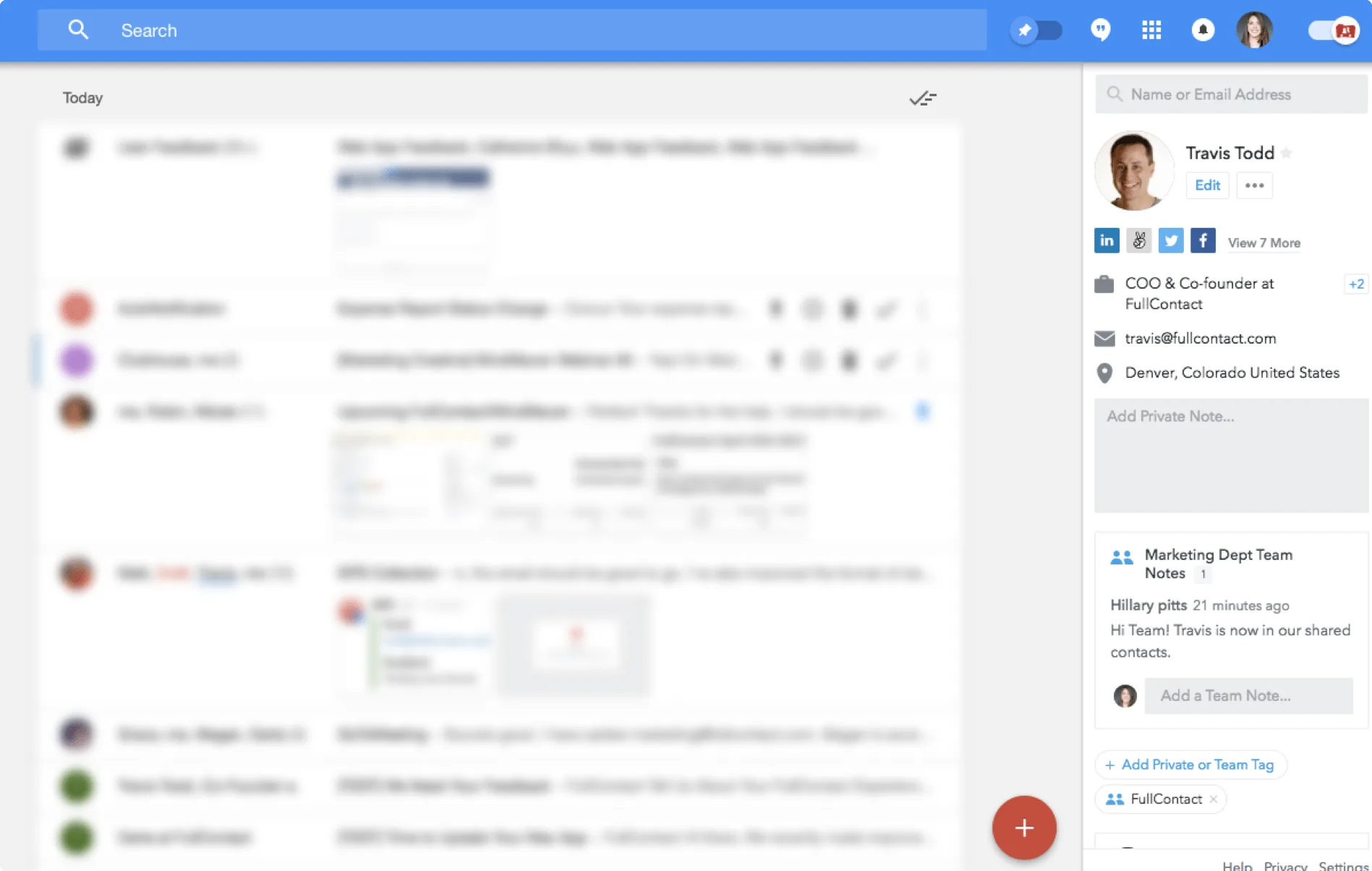 Email Productivity FullContact