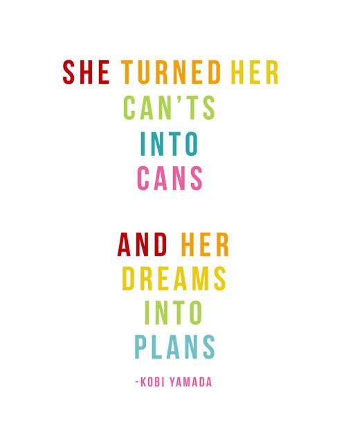 Turn your can'ts into cans motivational image