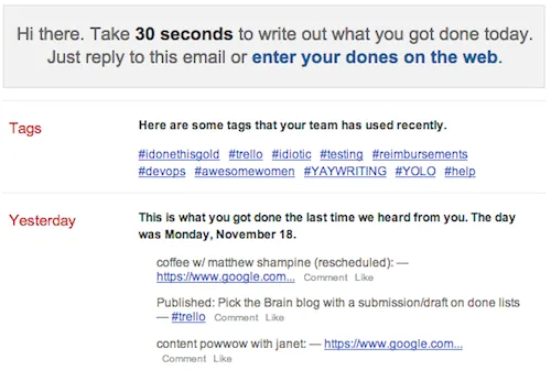 iDoneThis business tool