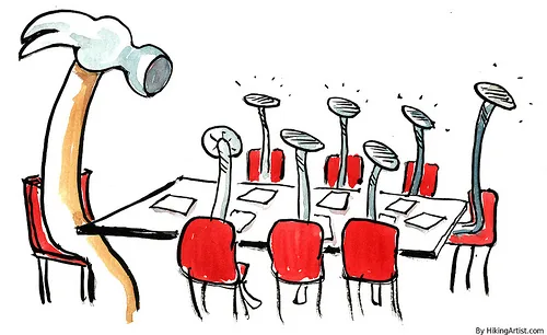 meeting_hammer illustration