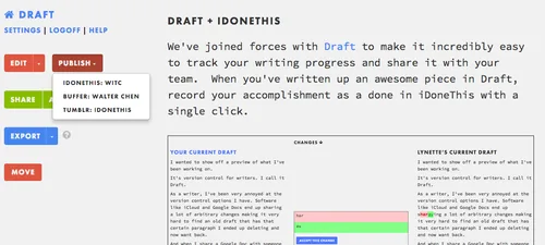 Draft to iDoneThis