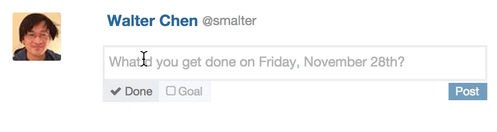 Goals iDoneThis demo