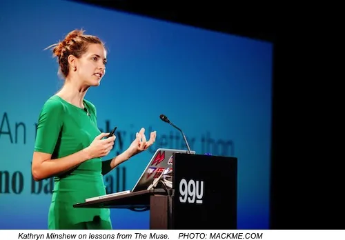Kathryn Minshew at the 99U Pop-Up School