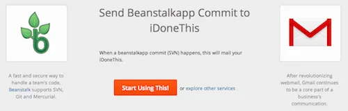 Zapier integration for automation of Beanstalk to iDoneThis