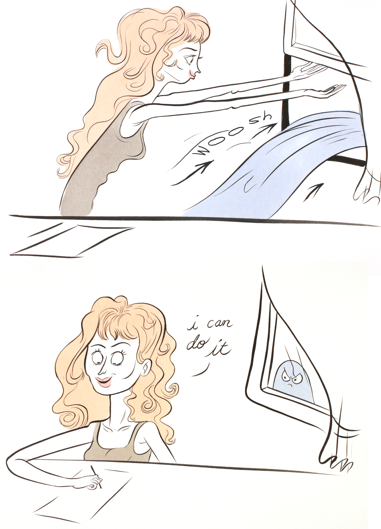 Doubt ghost illustration, second panel
