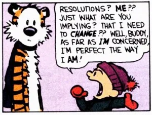 Calvin and Hobbes on resolutions
